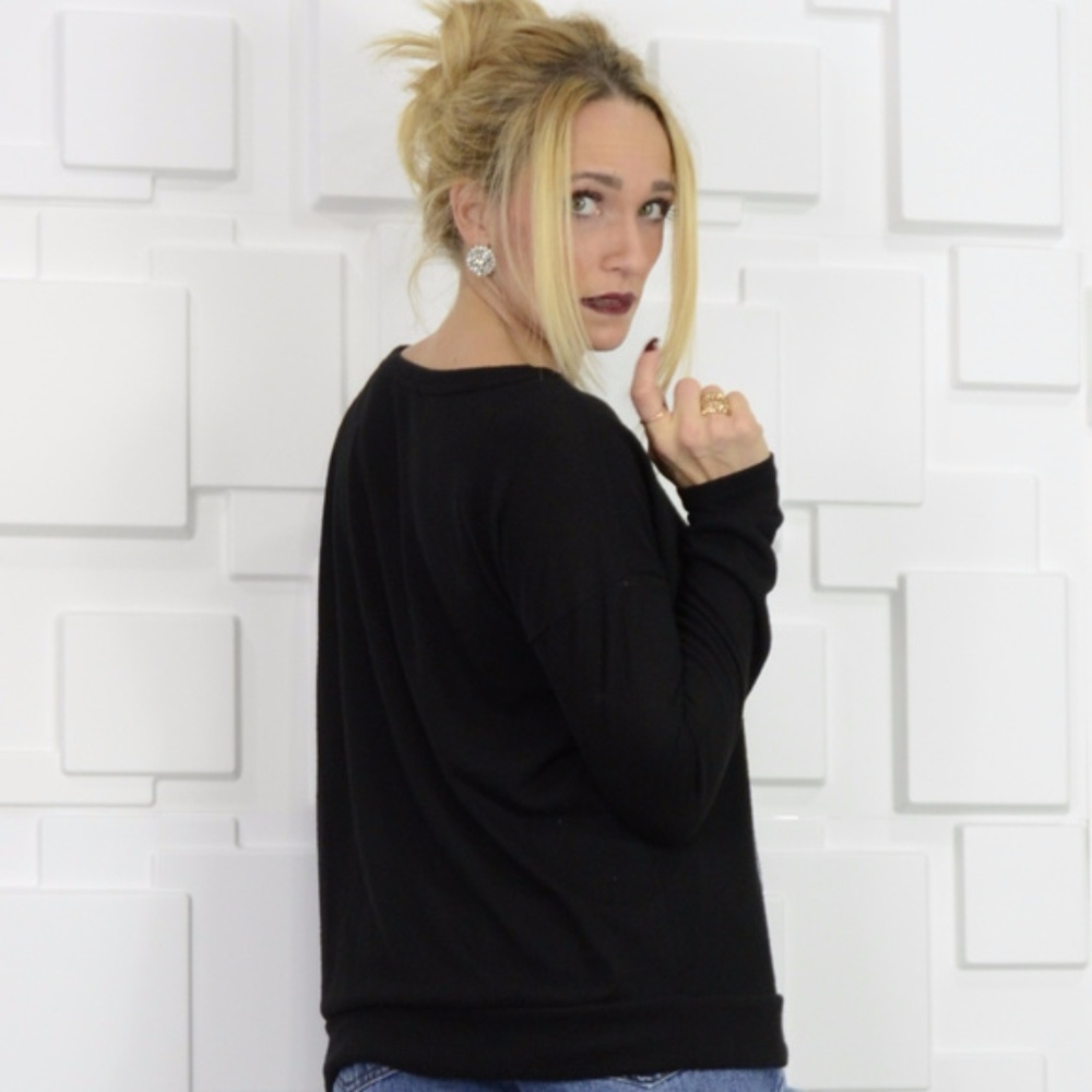 "NOT A MESS" SWEATSHIRT TOP - Picture 3 of 4